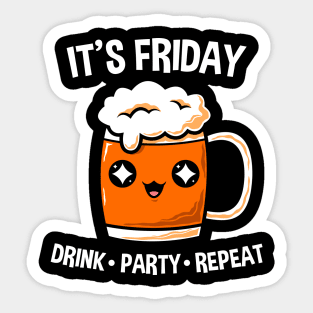 Drink Party Repeat Sticker